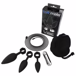 Bathmate Anal Training Plugs Vibe Set - Ergonomic Silicone, 3 Sizes