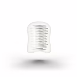 Mystim MasturbaTIN Ribbed Rita - Intimate Compact Device, White, 12 cm