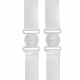 Bye Bra Transparent Low Back Straps - Clear Adjustable Extension 2pcs