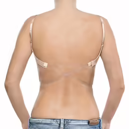 Bye Bra Transparent Low Back Straps - Clear Adjustable Extension 2pcs