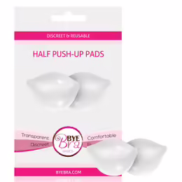 Bye Bra Half Push-Up Pads Clear Silicone - Discreet Volume Enhancers