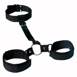 Sportsheets Shadow Adjustable Neck & Wrist Restraint Set, Black