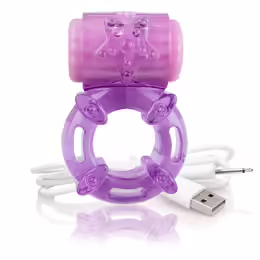 The Screaming O Charged Big O Rechargeable Intimate Ring Purple