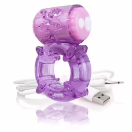 The Screaming O Charged Big O Rechargeable Intimate Ring Purple