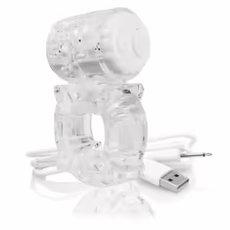 The Screaming O Charged Big O Rechargeable Ring Clear, 3-Speed, USB