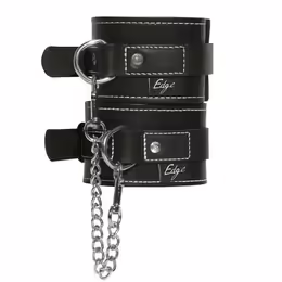 Sportsheets Edge Leather Wrist System - Adjustable, Black, 22.8-35.5cm