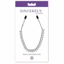 Sportsheets Sincerely Pearl Chain Nipple Clips, 40.6 cm, Elegant Design