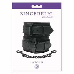 Sportsheets Sincerely Lace Cuffs - Elegant Black Adjustable Model