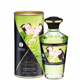 Shunga Aphrodisiac Warming Oil Midnight Sorbet 100ml - Edible Aroma Formula