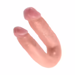King Cock U-Shaped Double Medium Anatomical Model Flesh Tone 13.9 cm