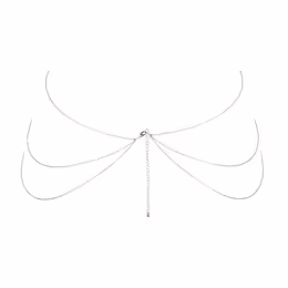 Bijoux Indiscrets Magnifique 8 Silver Body Chain Adjustable Accessory