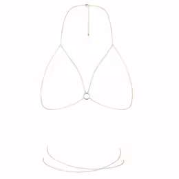 Bijoux Indiscrets Magnifique Gold Bra Chain - Adjustable Body Jewelry