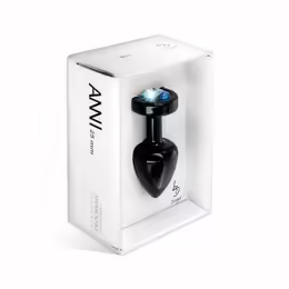 Diogol Anni Round Intimate Plug Black & Blue 25 mm Aluminum