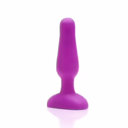 b-Vibe Novice Plug Fuchsia - Compact Silicone Vibrating Plug 10.2 cm
