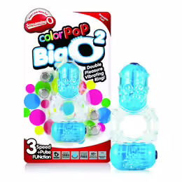The Screaming O ColorPop Big O2 Blue Dual-Motor Vibrating Ring
