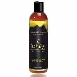 Intimate Earth Relax Massage Oil 240ml - Lemongrass & Coconut Blend