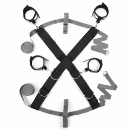Fifty Shades of Grey Over the Bed Cross Restraint System with Soft Cuffs