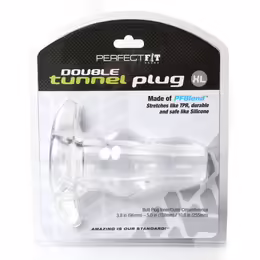Perfect Fit Double Tunnel Plug XL Transparent - Wide Channel System