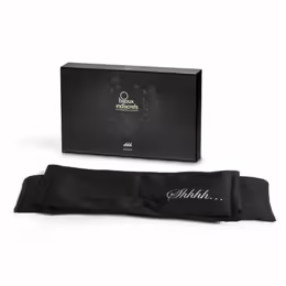 Bijoux Indiscrets Shhh Soft Satin Blindfold Black Adjustable Strap