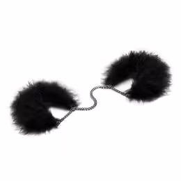 Bijoux Indiscrets Za Za Zu Feathered Soft Cuffs - Elegant Black Design
