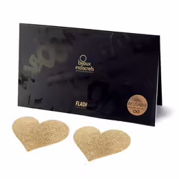 Bijoux Indiscrets Flash Heart Adhesive Body Jewelry Gold Reusable