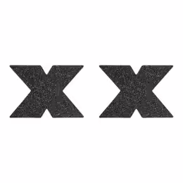Bijoux Indiscrets Flash Cross Black Body Art Stickers - Reusable, Silicone