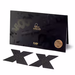 Bijoux Indiscrets Flash Cross Black Body Art Stickers - Reusable, Silicone