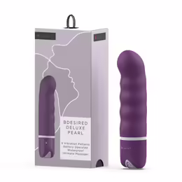 B Swish bdesired Deluxe Pearl Massager 6-Function Royal Purple Silicone