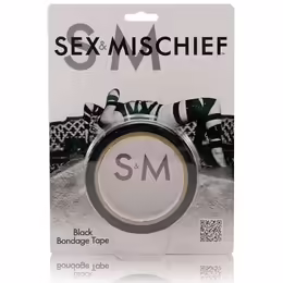 Sportsheets S&M Black Bondage Tape Multipurpose Non-Sticky 20m