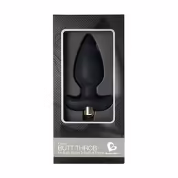 Rocks-Off Butt Throb 7-Speed Intimate Silicone Plug Black 95mm