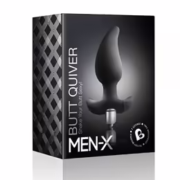 Rocks-Off Butt Quiver 7-Speed Silicone Anal Plug for Men Black 95mm