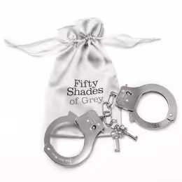 Fifty Shades of Grey Steel Handcuffs You Are Mine - Secure Design, 26.7 cm