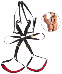 Body Swing хамут регулируем, до 125 см, черен и червен