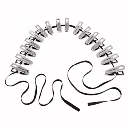 Edge Body Zipper Clothes Pins Silver щипки за тяло, 16 броя, 244 cm, сребрист