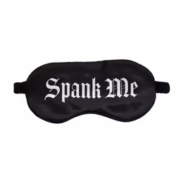 Spank Me сатен маска за черни очи Удобен модел с печат