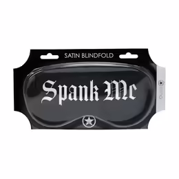 Spank Me сатен маска за черни очи Удобен модел с печат