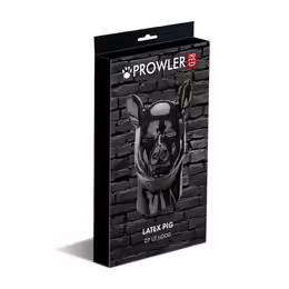 Red Pig Hood Латексова качулка с маска и отвори за очи