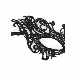 OUCH! Royal Black Lace Mask дантела маска, регулируема, черна