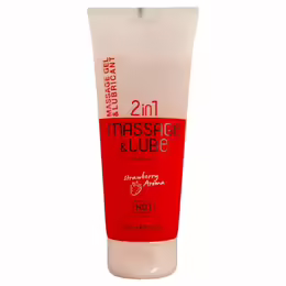 Massage & Glide Gel 2in1 Strawberry гел 2 в 1, 200 ml, аромат ягода, на водна основа