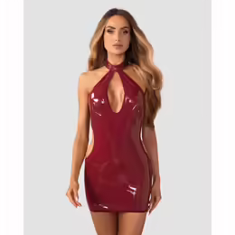 Redya Dress рокля, червена, лъскава, регулируема