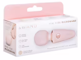 Mini Microwand Go компактен акумулаторен вибратор микрофон, розов