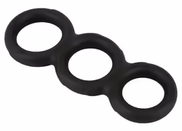 Triple Ring анатомична система за поддръжка, три пръстена, течен силикон, черен