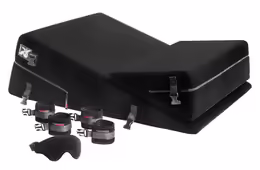 Black Label Wedge/Ramp Combo, комплект ергономични възглавници, 4 регулируеми белезници, черен цвят, размери 86.4 x 61 x 30.5 cm