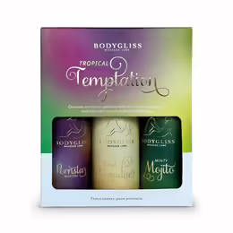 Travel Edition Tropical Temptation комплект лубрикант, 3 x 30 ml, тропически аромати, компактен размер