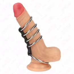 Leather & Metal 5 Ring Adjustable System система за ограничаване, пет пръстена, регулируема, черна кожа