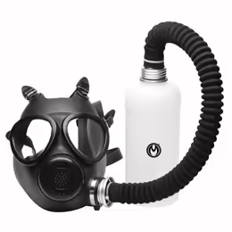 Inhaler Gas Mask газова маска, регулируема, силикон, черно и бяло