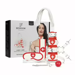 Kinky Care комплект за медицински ролеви игри, 8 части, бяло и червено, полиестер