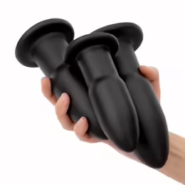 Cluster Bombs комплект анални тапи, 3 размери, дължина 15 до 19 см, черен