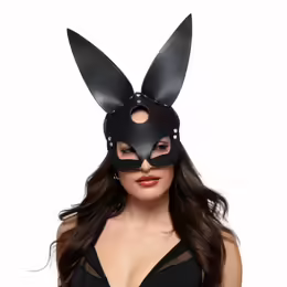Bold Bunny маска, регулируема, черна, изкуствена кожа