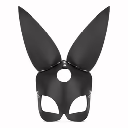 Bold Bunny маска, регулируема, черна, изкуствена кожа